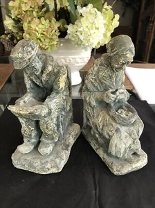 HOLLAND Dutch Old Couple Bookends Decor Vintage Parastone VINTAGE - Picture 1 of 6