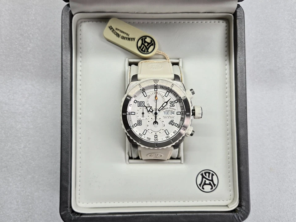RELOJ HOMBRE ARMAND NICOLET AUTOMÁTICO CORREA CAUCHO TITANIO T616B-AG-G9610B NUEVO Foto 1 de 4