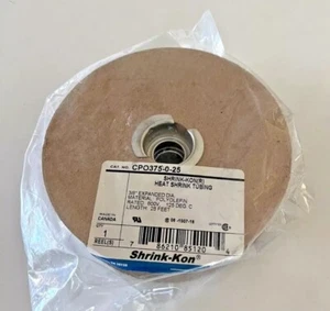 THOMAS&BETTS CPO375-0-25 SHRINK-KON HEAT SHRINK POLYOLEFIN TUBING 25 FT - Picture 1 of 2