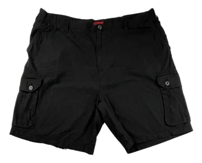 Bermuda cargo masculina Architect tamanho 42 preta bolsos de algodão costura interna 9 polegadas caminhada - Imagem 1 de 4