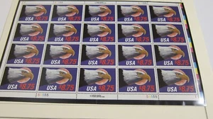 1988 $8.75 Eagle & Moon Mint U.S. Postage Pane (20 stamps) - Picture 1 of 1