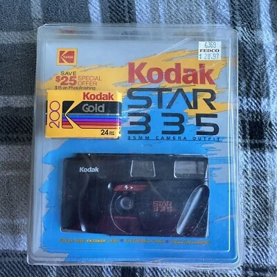 Kodak Star 335 35mm Point & Shoot Film Camera Gold 200 24 EXP FILM - Image 1 of 4