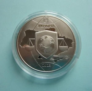 United for Justice, Ukraine 2023, offizielle Nationalbank 35mm Medaille Münze, UNC - Bild 1 von 4