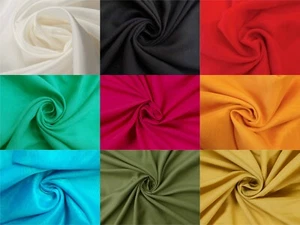 INDIAN COTTON RAYON SOLID FABRIC 45” CLOTHING,DRAPERY,DRESSES KIMONO BY 5 YARD - Picture 1 of 33