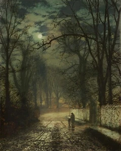 John Atkinson Grimshaw A Moonlit Night 8" x 10" Print ready to frame - Picture 1 of 1