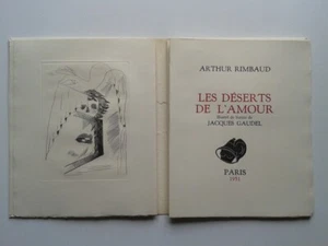 Arthur RIMBAUD "Les deserts de l'amour" NUM. HOLLAND mit BURINS von GAUDEL 1951 - Bild 1 von 4