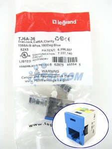 Ortronics OR-TJ6A-36 TracJack Cat6a Jack Blue ~STSI - Picture 1 of 4