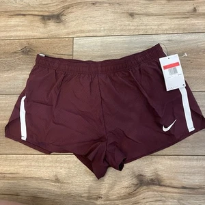 Pantalones Cortos para Correr Nike Fast 2" Dri-Fit Forrados Borgoña CV2821-670 Para Hombre Talla Grande - Imagen 1 de 9
