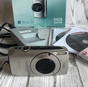 Canon IXUS 300 HS Camera + Battery/Charger, Leaflets, Discs, Cable, Wrist Strap - Picture 1 of 20