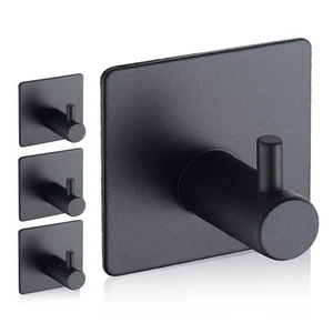 Adhesive Hooks, Waterproof Adhesive Shower Hanger Hooks for Hanging Loofah, S... - Picture 1 of 7