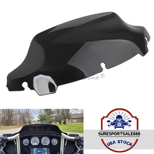 Black 7'' Wave Windshield Windscreen For Harley Touring Electra Street Glide 14+ - Picture 1 of 20