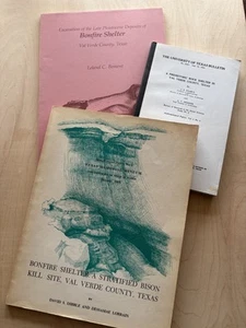 Val Verde County Texas Archäologie PB LOT of 3 Lagerfeuer Shelter Bison Kill Site - Bild 1 von 15