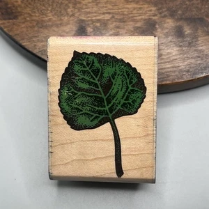 Vintage Retro Rubber Stampede Aspen Leaf Stationary Rubber Stamp 271-D - Picture 1 of 7