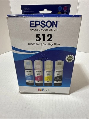 Epson 512 Combo Pack  Black/Cyan/Magenta/Yellow Ecotank Ink - Image 1 of 4