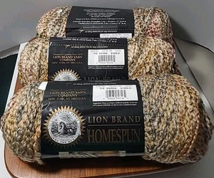 Lion Brand selbstgesponnenes Garn Sierra #318 braun hellbraun beige 6 Unzen 170 g 185 Yard Menge 3 - Bild 1 von 5
