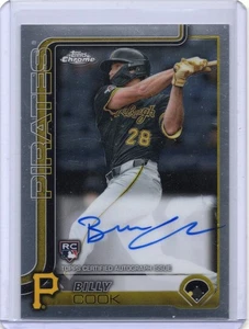 Billy Cook 2025 Topps Chrome #RA-BCO Rookie Auto RC Pirates - Picture 1 of 2