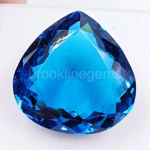 72.80ct Pear Cut Greenish Blue Fluorite Natural UV Color Change Gemstone 5ARA - Imagen 1 de 11