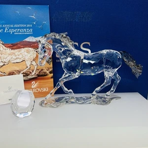 Swarovski Esperanza Annual Edition 2014 Crystal Horse Figurine with Horseshoe - Picture 1 of 16