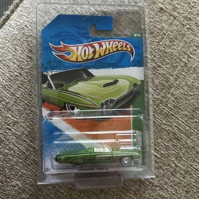 2011 Hot Wheels #56 Treasure Hunts 6/15 '63 T-BIRD Green Chrome 5Sp w/Protector - Image 1 of 2