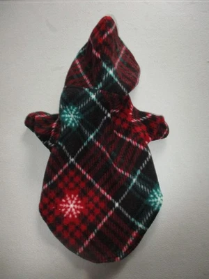 XS fleece dog coat Christmas handmade - Image 1 of 2