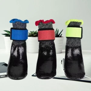 4pcs/set Waterproof Pet Socks Booties Pet Paw Protector For Small Large Dog - Picture 1 of 10