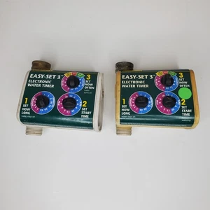 Nelson Temporizador de Agua Easy-Set 3 Modelo Electrónico # 5930 Hecho en EE. UU. Juego de 2 - Imagen 1 de 16