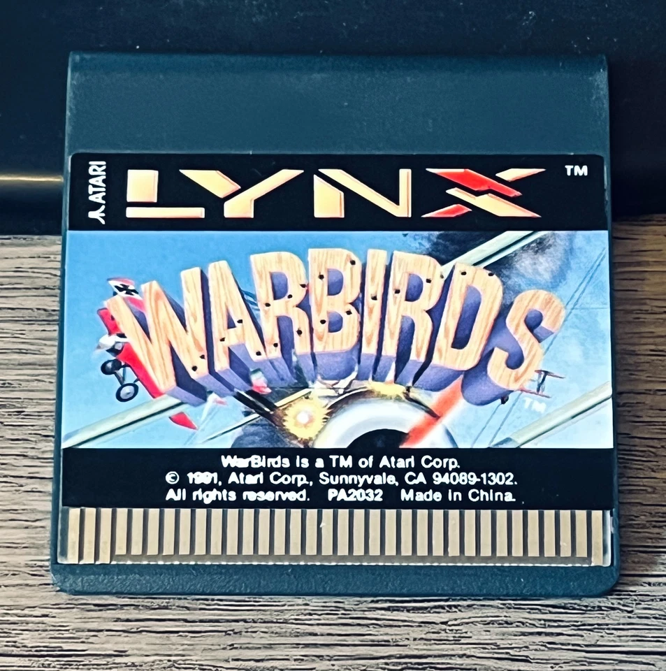 Warbirds (Atari Lynx) Game Cartridge – Tested - Authentic - Image 1 of 1