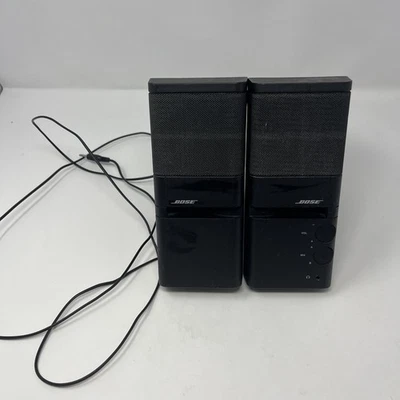 BOSE "MediaMate"  Computer Speakers Personal Stereo Pair Black Untested - Image 1 of 4