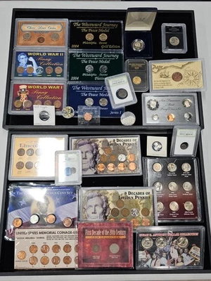 Large Estate Lot!! Rare US Coins Old & Modern Collection Gold Nuggets & Silver!! - Image 1 of 4