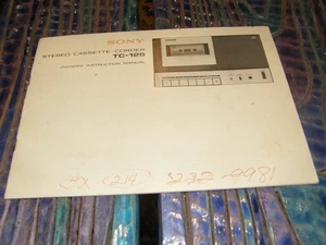 Sony TC-125 Stereo Cassette-Corder Bedienungsanleitung - Bild 1 von 5