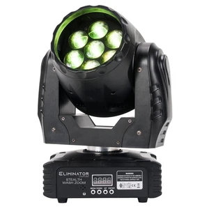 Eliminator Stealth Wash Zoom 7 x 12 Watt RGBW LED DMX Moving Head Wash Light ADJ - Picture 1 of 11
