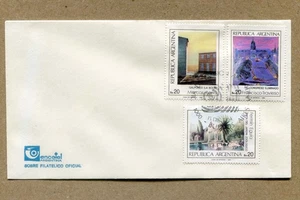 ARGENTINA. 3x$a20 Argentina Paintings 1984 FDC - Picture 1 of 2