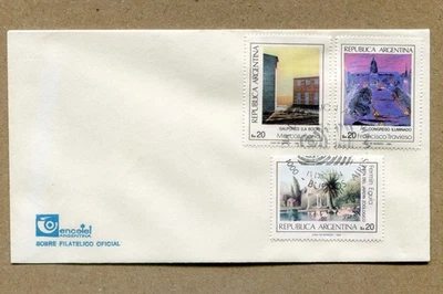 ARGENTINA. 3x$a20 Argentina Paintings 1984 FDC - Image 1 of 2