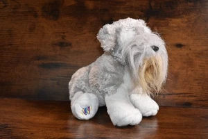 Ganz Webkinz HM159 Schnauzer 8.5" Plush Gray White Dog No Code - Picture 1 of 11