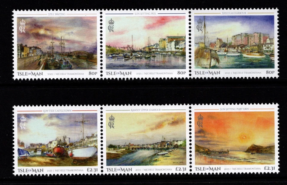 ISLE OF MAN 2023  THE PAINTINGS OF MICHAEL TRAMONTANA  SET OF 6  MNH — 第 1/1 张图片