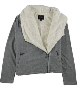 GUESS Womens Sherpa Motorcycle Jacket, Grey, X-Large - Picture 1 of 1