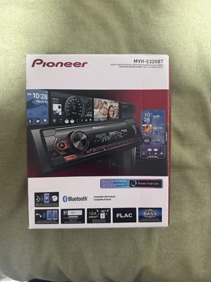 Pioneer MVH-S320BT 1 DIN Ricevitore con Bluetooth Illuminazione Rossa - Nero - Immagine 1 di 4