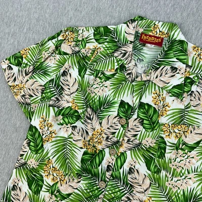 Top Freddies Of Pinewood para mujer 14 manga corta con botones campamento floral hoja de palma Foto 1 de 4