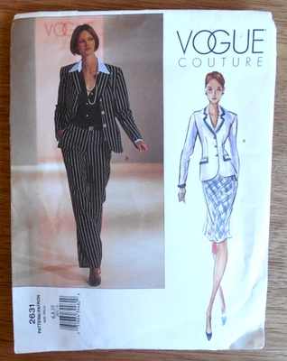NEW  Vogue Couture Large Pattern 2631 Misses Sz 6-10 Jacket*Blouse*Skirt*Pants - Image 1 of 2
