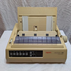 Vintage OKIdata Microline 320 D 9-Pin USB / Parallel Dot Matrix Printer GE5253A - Picture 1 of 17