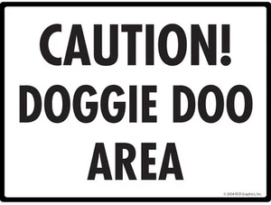 Doggie Doo Area Yard - Potty Area Exterior Rustproof Aluminum Sign - 12 x 9 - Picture 1 of 2