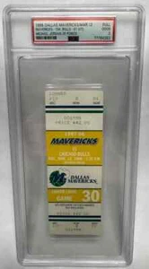 BOLETO BULLS-MAVERICKS 12/03/98 PSA 2 ÚLTIMA TEMPORADA DE BAILE, MICHAEL JORDAN 26 PUNTOS - Imagen 1 de 1