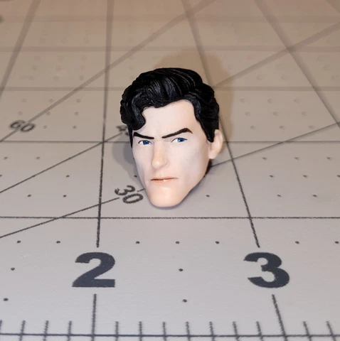 McFarlane DC Superboy Prime Male Head Superman For 7" Scale Custom Fodder Parts Cover