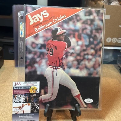 Ken Singleton signed 1981 Baltimore Orioles Scorebook Magazine- JSA - Image 1 of 4