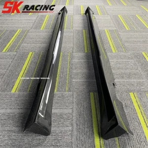 Carbon Fiber Side Skirts Extention Splitter Lip Fits for Porsche Macan 2015-2021 - Picture 1 of 11