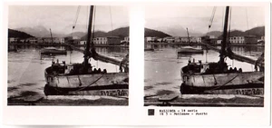 Espagne.España.Mallorca.Pollensa.Puerto.Le Port N°3.Vue stereo Photo 6x13cm.Foto - Picture 1 of 1