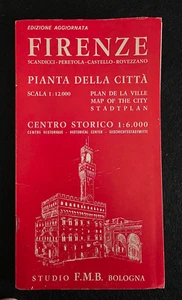 Vintage Cartina Geografica Pianta della Città di Firenze Anni 70 - Imagen 1 de 3