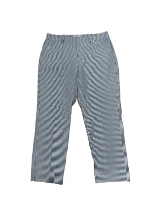 PANTALONES CHINOS MERONA/MUJER/CLÁSICOS/CAPRI/CORTOS/TALLA 12/RAYAS/100% ALGODÓN/ Foto 1 de 4