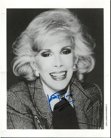 Joan Rivers. d. 2014. Unique comedian. Signed vintage 8x10  photo. Autographed Cover
