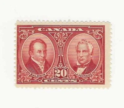 Sello 1927MNH Canadá 20c #148 Robert Baldwin & SirLouis Hypoltyte Lafontaine CV $50,00 Foto 1 de 2